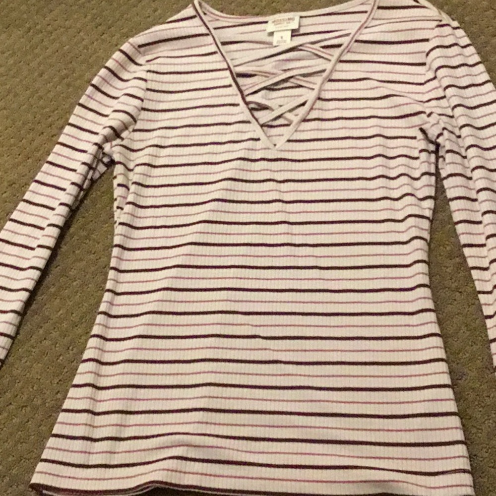Stretchy Long Sleeve V neck